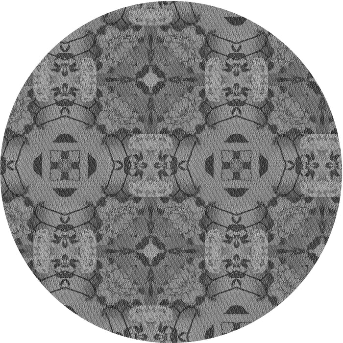 Square Machine Washable Transitional Gunmetal Gray Rug in a Living Room, wshpat3879gry