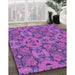 Machine Washable Transitional Purple Rug in a Family Room, wshpat3879pur