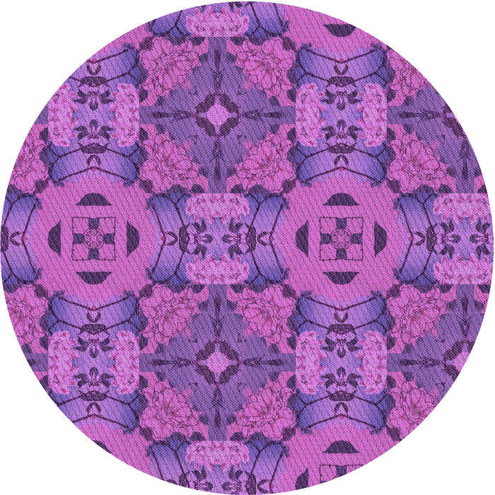 Square Patterned Purple Rug, pat3879pur