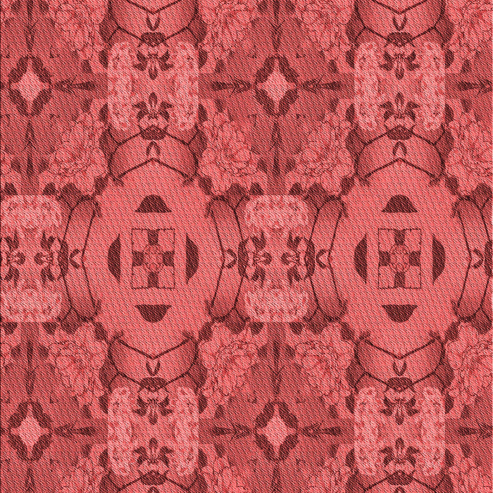 Machine Washable Transitional Red Rug, wshpat3879rd