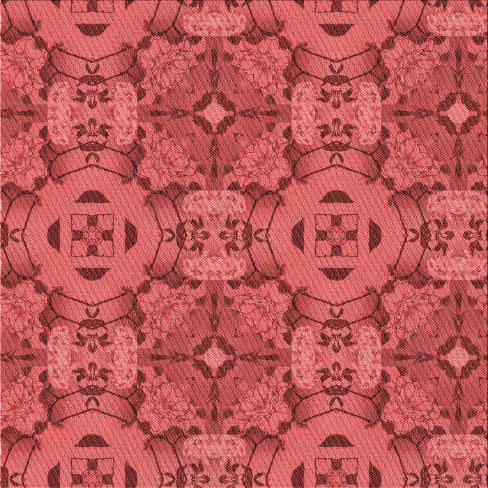 Round Machine Washable Transitional Red Rug, wshpat3879rd