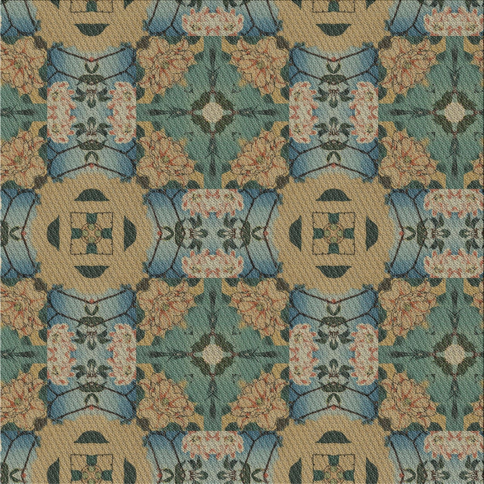 Sideview of Machine Washable Transitional Olive Green Rug, wshpat3879