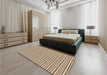 Patterned Sienna Brown Rug in a Bedroom, pat388brn