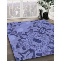 Patterned Sky Blue Rug, pat3880blu