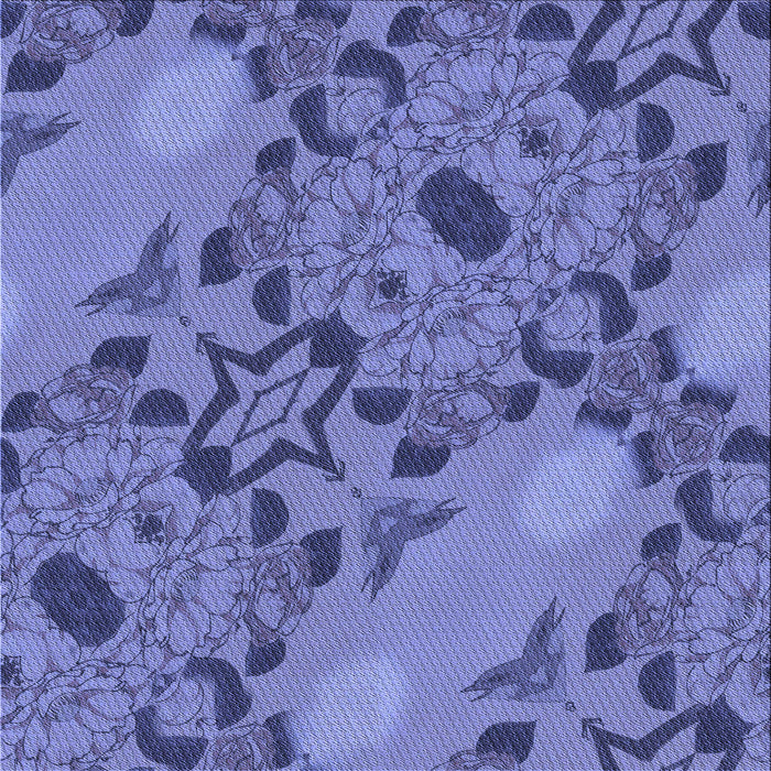 Round Patterned Sky Blue Rug, pat3880blu