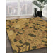 Machine Washable Transitional Dark Bronze Brown Rug in a Family Room, wshpat3880brn