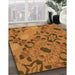 Machine Washable Transitional Mahogany Brown Rug in a Family Room, wshpat3880org