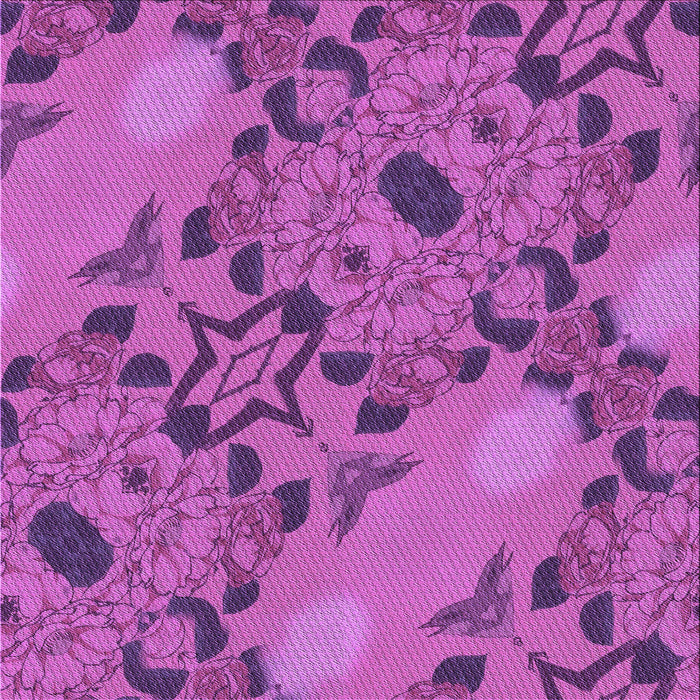 Round Patterned Medium Violet Red Pink Rug, pat3880pur