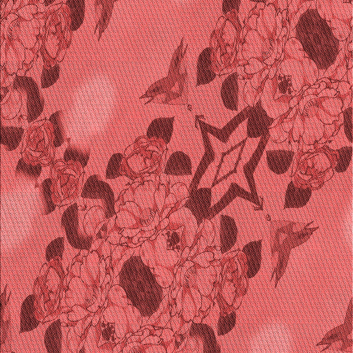 Machine Washable Transitional Red Rug, wshpat3880rd