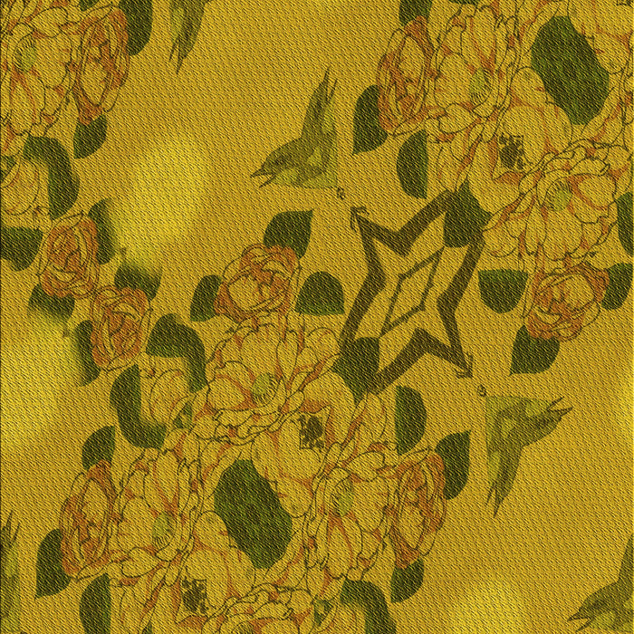 Patterned Dark Bronze Brown Rug, pat3880yw