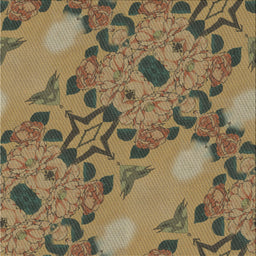 Square Patterned Metallic Gold Novelty Rug, pat3880