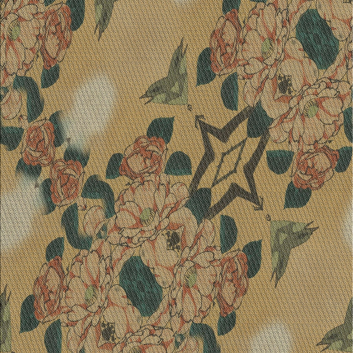 Machine Washable Transitional Metallic Gold Rug, wshpat3880