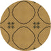 Square Patterned Dark Bisque Brown Rug, pat3881brn