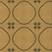 Round Patterned Dark Bisque Brown Rug, pat3881brn