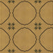 Round Machine Washable Transitional Dark Bisque Brown Rug, wshpat3881brn