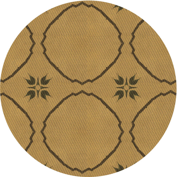 Square Machine Washable Transitional Dark Bisque Brown Rug in a Living Room, wshpat3881brn