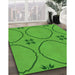 Patterned Lime Green Rug in Family Room, pat3881grn