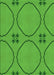 Machine Washable Transitional Lime Green Rug, wshpat3881grn