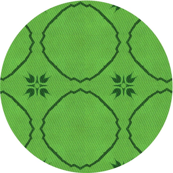 Square Patterned Lime Green Rug, pat3881grn