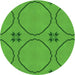 Square Patterned Lime Green Rug, pat3881grn