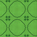 Round Patterned Lime Green Rug, pat3881grn