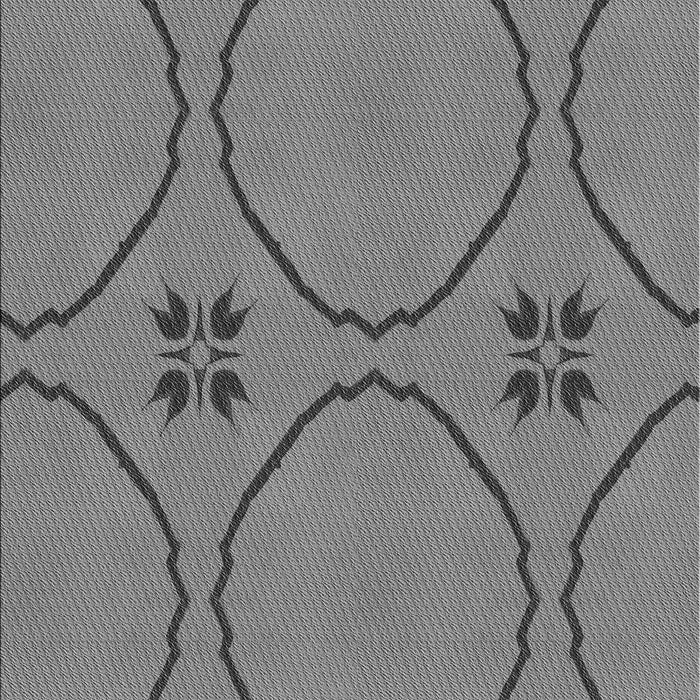 Machine Washable Transitional Ash Gray Rug, wshpat3881gry