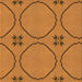 Round Machine Washable Transitional Mahogany Brown Rug, wshpat3881org