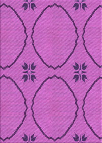 Machine Washable Transitional Bright Neon Pink Purple Rug, wshpat3881pur