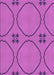 Machine Washable Transitional Bright Neon Pink Purple Rug, wshpat3881pur