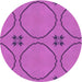 Square Machine Washable Transitional Bright Neon Pink Purple Rug in a Living Room, wshpat3881pur