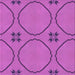 Round Patterned Bright Neon Pink Purple Rug, pat3881pur