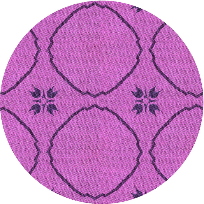 Square Patterned Bright Neon Pink Purple Rug, pat3881pur