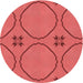 Square Patterned Red Rug, pat3881rd