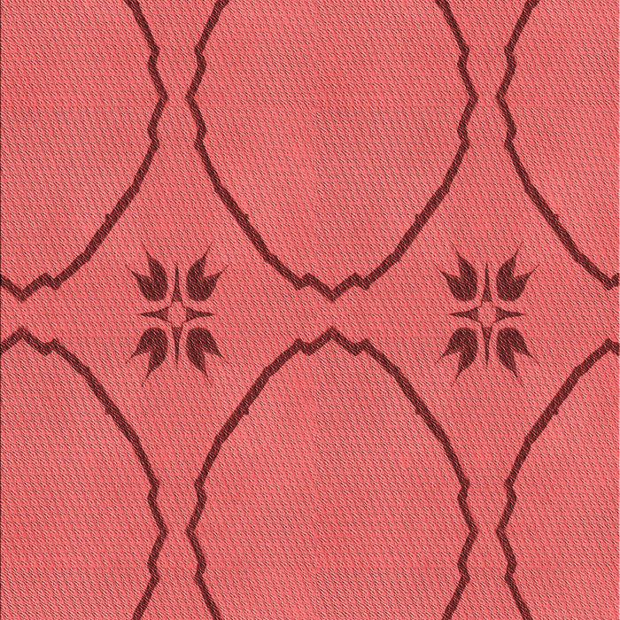 Machine Washable Transitional Red Rug, wshpat3881rd