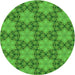 Square Patterned Green Rug, pat3882grn