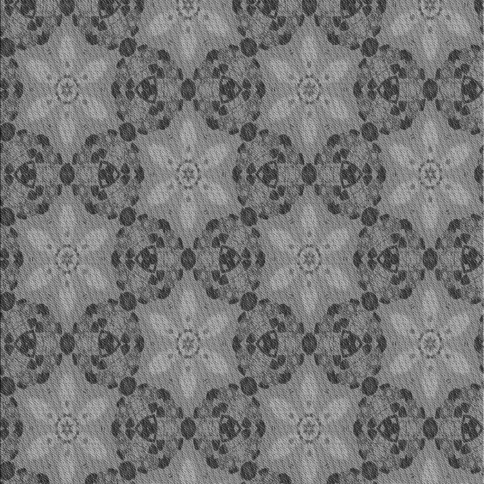 Patterned Gunmetal Gray Rug, pat3882gry