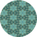 Square Patterned Deep-Sea Green Rug, pat3882lblu