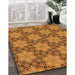 Machine Washable Transitional Mahogany Brown Rug in a Family Room, wshpat3882org