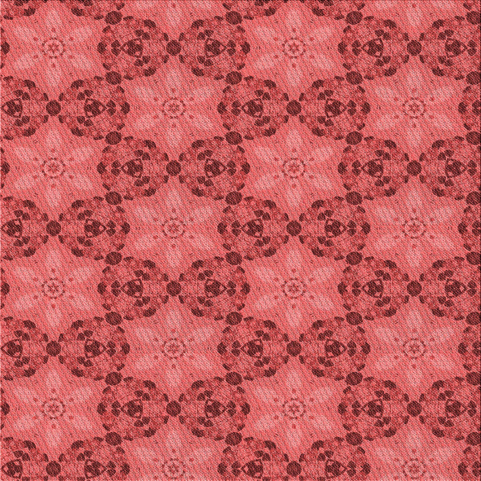 Round Machine Washable Transitional Red Rug, wshpat3882rd