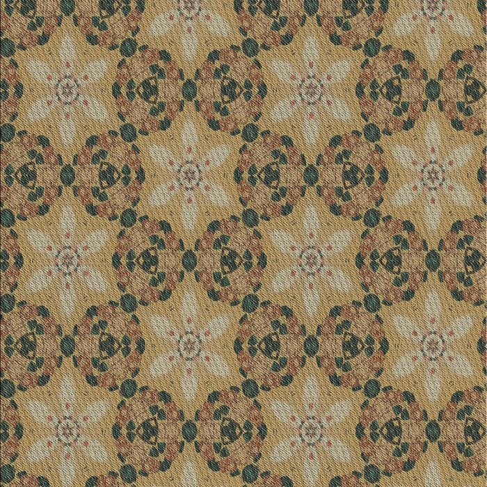 Machine Washable Transitional Brown Green Rug, wshpat3882