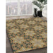 Machine Washable Transitional Brown Green Rug in a Family Room, wshpat3882