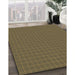 Patterned Sepia Brown Rug in Family Room, pat3883brn