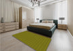 Patterned Dark Golden Brown Rug in a Bedroom, pat3883yw