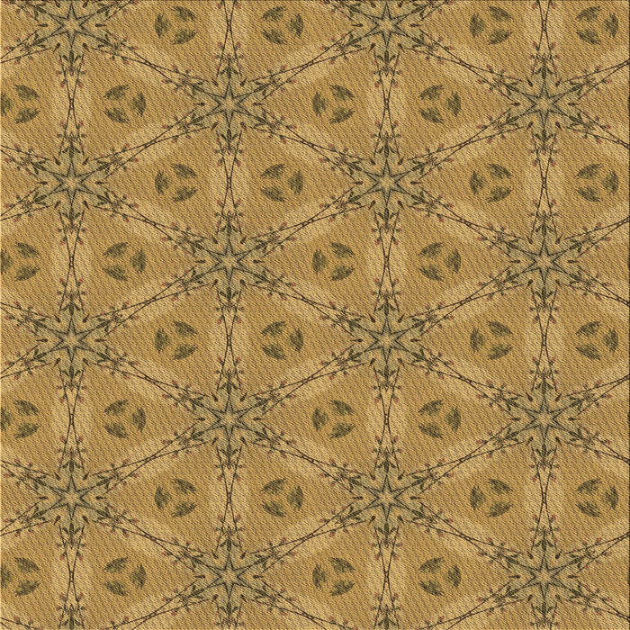 Round Machine Washable Transitional Yellow Rug, wshpat3884brn