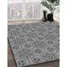 Patterned Ash Gray Rug in Family Room, pat3884gry