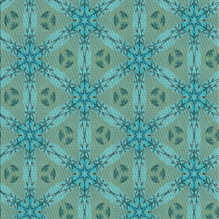 Machine Washable Transitional Turquoise Green Rug, wshpat3884lblu