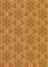 Patterned Dark Orange Rug, pat3884org