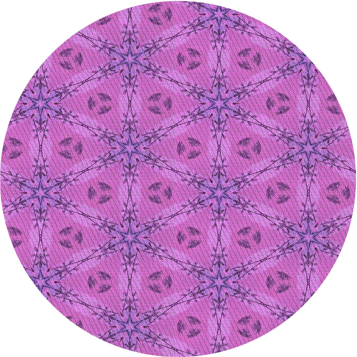 Square Patterned Bright Neon Pink Purple Rug, pat3884pur