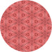 Square Patterned Red Rug, pat3884rd