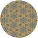 Sideview of Patterned Reddish Brown Novelty Rug, pat3884